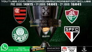 RODADA DUPLA - Flamengo x Fluminense – Palmeiras x São Paulo